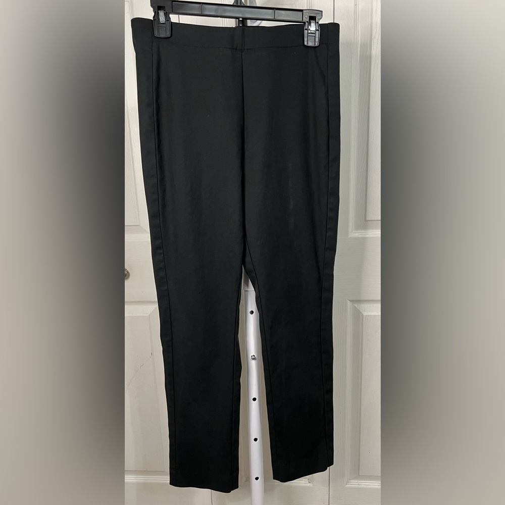 Anthropologie The Essential Skinny Black Casual Cropped Pants Size 10
